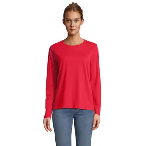 Tee-Shirt Femme Col Rond Manches Longues Personnalisé Monarch Women - SOL'S | Rouge