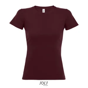 Tee-Shirt Femme Col Rond Personnalisé Imperial Women - SOL'S | Burgundy
