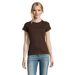 Tee-Shirt Femme Col Rond Personnalisé Imperial Women - SOL'S | Chocolate