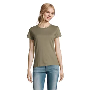 Tee-Shirt Femme Col Rond Personnalisé Imperial Women - SOL'S | Khaki