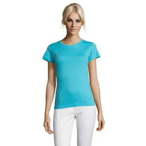 Tee-Shirt Femme Col Rond Regent Women à personnaliser - SOL'S | Bleu Atoll