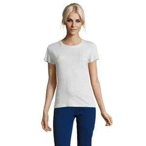 Tee-Shirt Femme Col Rond Regent Women à personnaliser - SOL'S | Blanc Chiné