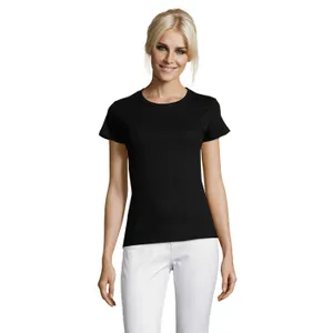 Tee-Shirt Femme Col Rond Regent Women à personnaliser - SOL'S | Noir Profond