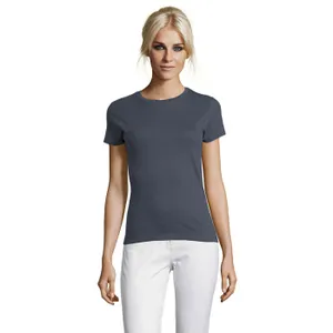Tee-Shirt Femme Col Rond Regent Women à personnaliser - SOL'S | Gris Souris