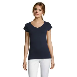 Tee-Shirt Femme Col “V” Moon personnalisé - SOL'S | French Navy