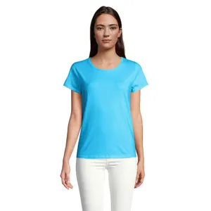 Tee-Shirt Femme Jersey Col Rond Ajusté Crusader Women à personnaliser - SOL'S | Aqua