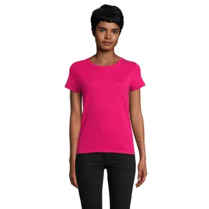 Tee-Shirt Femme Jersey Col Rond Ajusté Crusader Women à personnaliser - SOL'S | Fuchsia