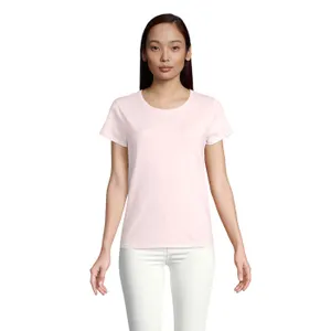 Tee-Shirt Femme Jersey Col Rond Ajusté Crusader Women à personnaliser - SOL'S | Pale Pink