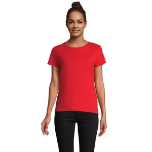 Tee-Shirt Femme Jersey Col Rond Ajusté Pioneer Women à personnaliser - SOL'S | Bright Red