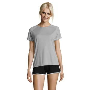 Tee-Shirt Femme Manches Raglan Sporty Personnalisé Women - SOL'S | Pure Grey