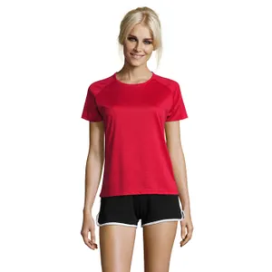 Tee-Shirt Femme Manches Raglan Sporty Personnalisé Women - SOL'S | Red