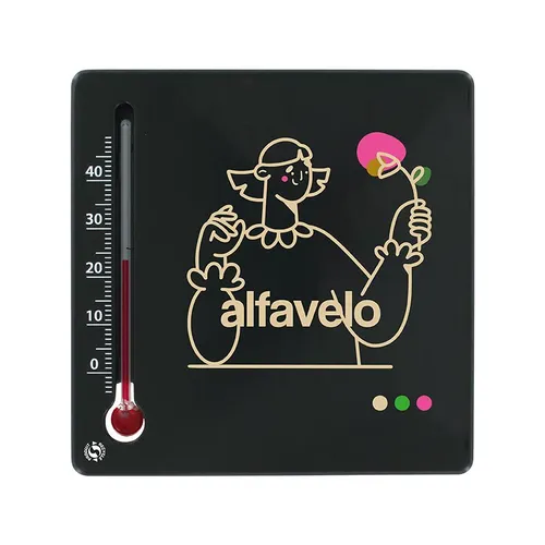 Thermometre carre publicitaire en matiere recyclee