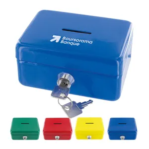 Tirelire boite metallique a cle personnalisée