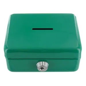 Tirelire boite metallique a cle personnalisée | Vert 16