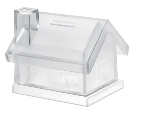 Tirelire maison plastique personnalisée - Mybank