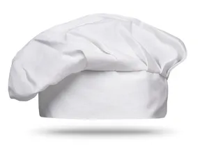 Toque de chef personnalisée en coton 130g/m2 - Chef | White