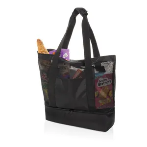 Tote bag isotherme 2 en 1 personnalisé en rPET AWARE™ Iqlo - XD Collection | Noir