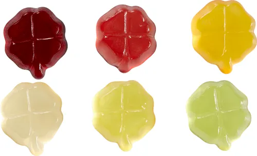 Trèfle à quatre feuilles en gommes de fruits 15g