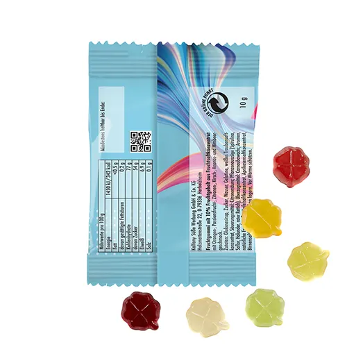 Trèfle à quatre feuilles en gommes de fruits