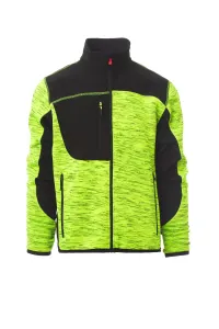 Tricot technique avec inserts soft-shell en contraste - TRAVEL | Jaune fluo / Noir
