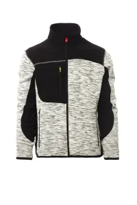 Tricot technique avec inserts soft-shell en contraste - TRAVEL | Gris mélangé / Noir