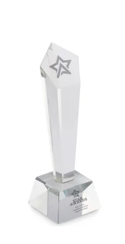 Trophée en cristal dans un coffret - Diaward