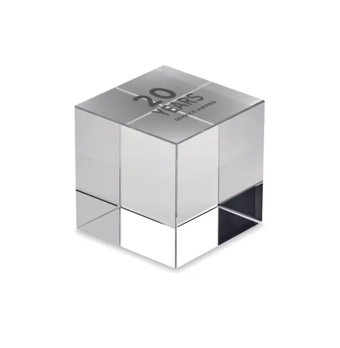 Trophée en verre Cube personnalisé - Kubeward