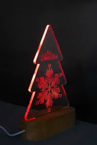 Trophée lumineux LED sapin personnalisé - Woodify Xmas