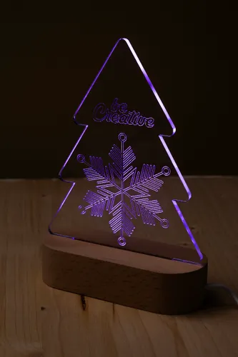 Trophée lumineux LED sapin personnalisé - Woodify Xmas