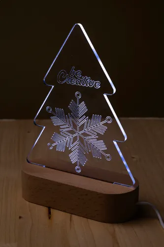 Trophée lumineux LED sapin personnalisé - Woodify Xmas