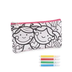 Trousse à crayons avec feutres - Kiddo | Rose Bébé