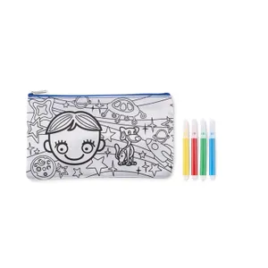 Trousse à crayons avec feutres - Kiddo | Bleu Royal