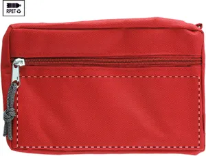 Trousse de maquillage publicitaire en RPET - Cosmax | Rouge