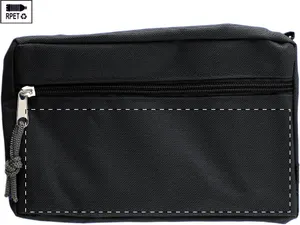 Trousse de maquillage publicitaire en RPET - Cosmax | Noir