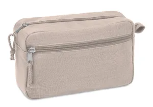 Trousse de toilette en chanvre personnalisée - Naima Cosmetic | Beige