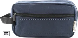 Trousse de toilette personnalisée en canvas recyclé - Rebyss Beauty | Bleu Foncé