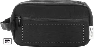 Trousse de toilette personnalisée en canvas recyclé - Rebyss Beauty | Noir