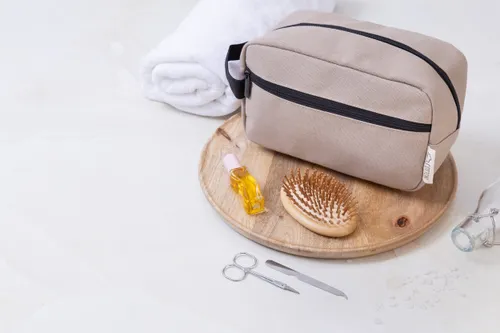 Trousse de toilette personnalisée en canvas recyclé - Rebyss Beauty