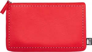 Trousse de toilette publicitaire en rpet - Vanitax | Rouge