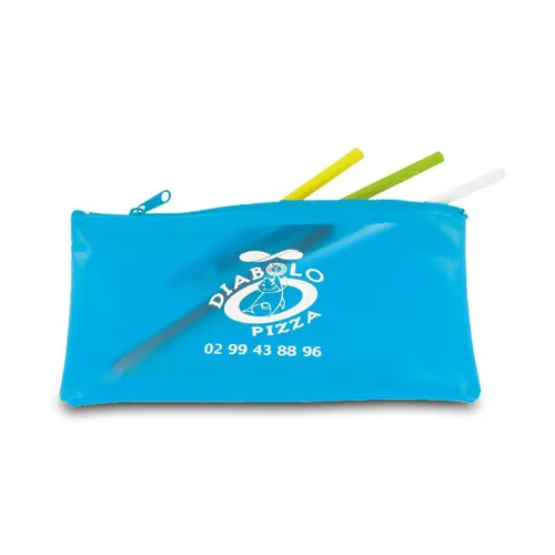 Trousse en pvc translucide personnalisée