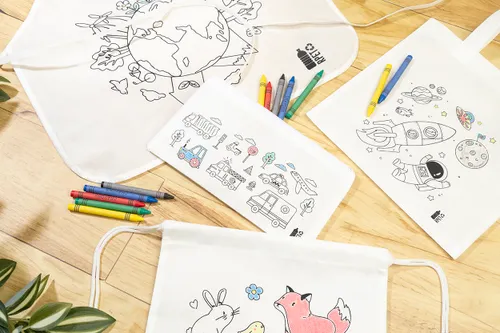 Trousse stylos à colorier en RPET - Gocolo