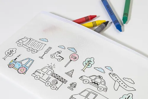 Trousse stylos à colorier en RPET - Gocolo
