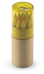 Tube 12 crayons de couleur personnalisable - Lambut | Transparent Yellow