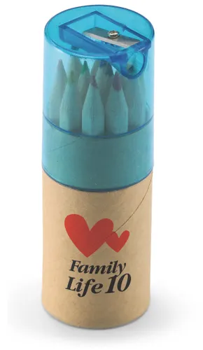Tube 12 crayons de couleur personnalisable - Lambut