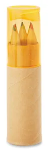 Tube de 6 crayons de couleur personnalisable - Petit Lambut | Transparent Orange