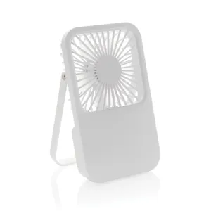 Ventilateur de bureau en plastique recyclé RCS Aervina - XD Collection | Blanc