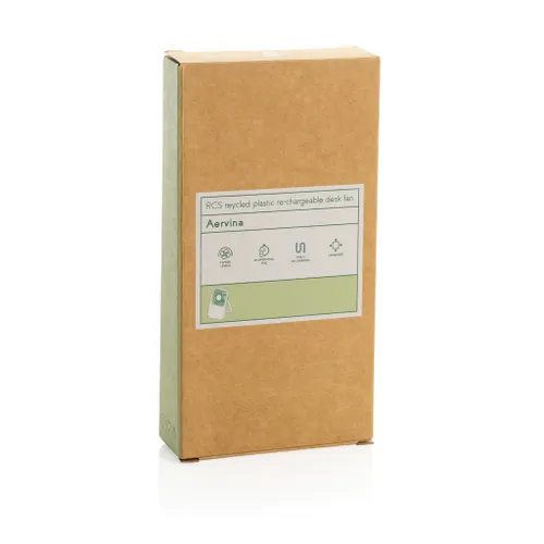 Ventilateur de bureau en plastique recyclé RCS Aervina - XD Collection