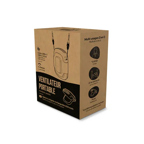 Ventilateur design portable modulable personnalisé