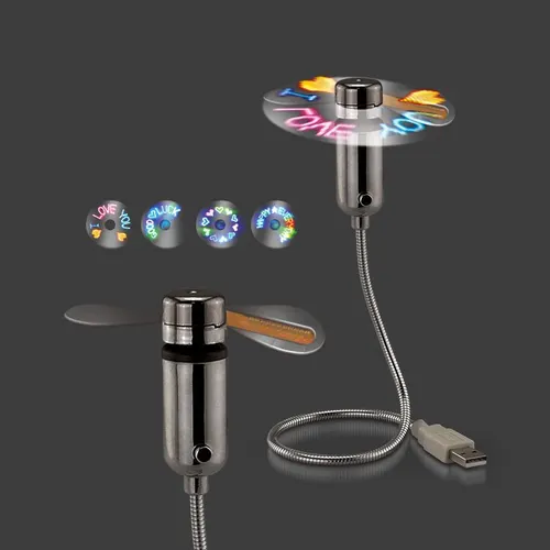 Ventilateur publicitaire avec message led