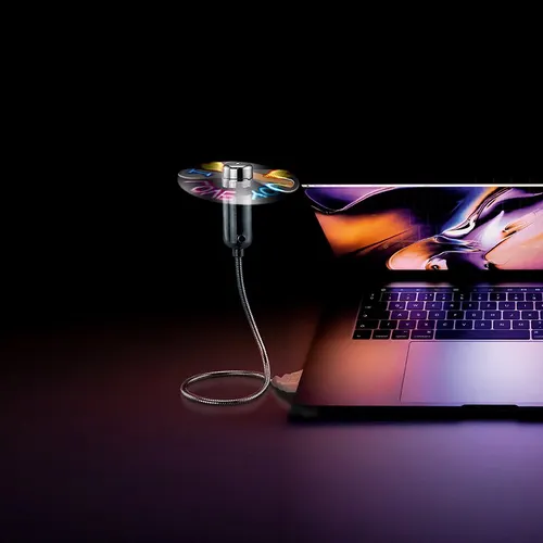 Ventilateur publicitaire avec message led